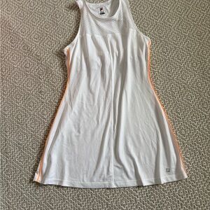 Fila White Tennis Dress with Orange Trim